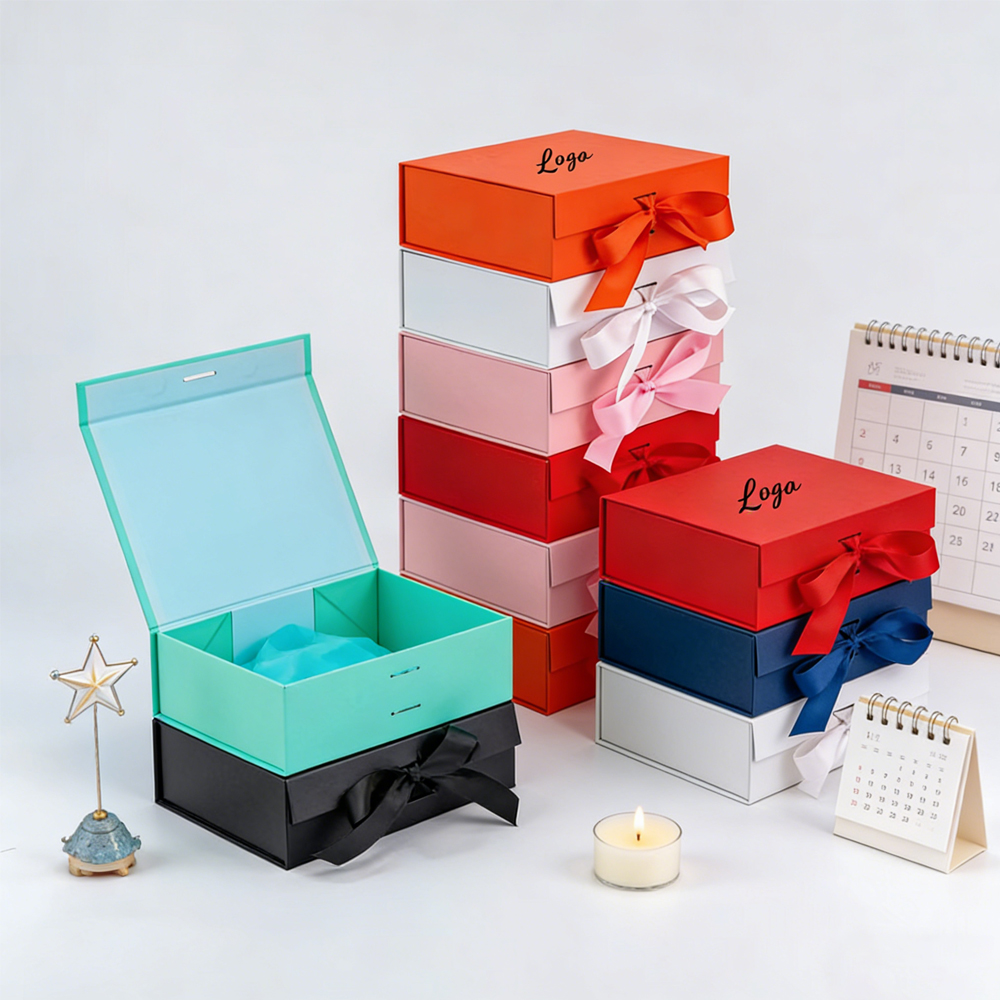 Wedding Favor Box - Custom Logo Magnetic Collapsible Paper Party
