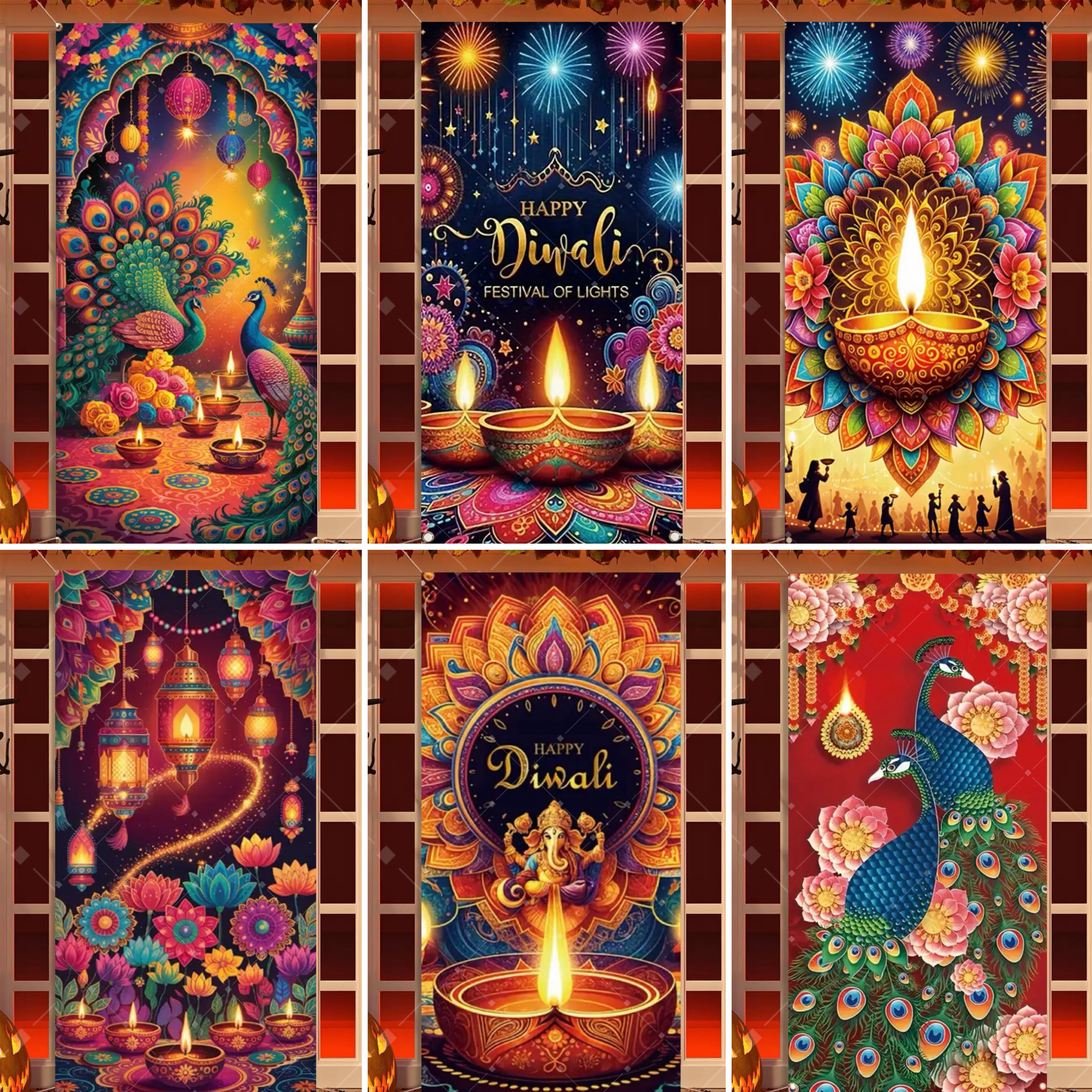 Indian Wedding Supply - Diwali Decoration Party Background Indian Diwali