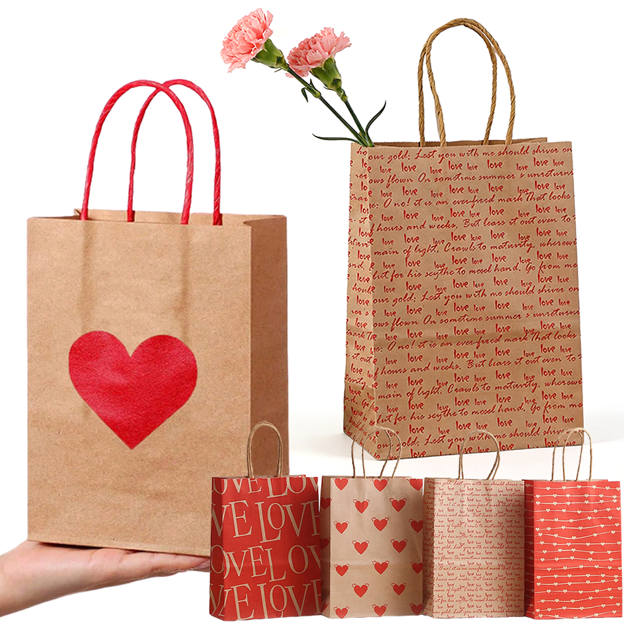 Wedding Party Supply Store - 10pcs Yellow Kraft Paper Tote Bag,