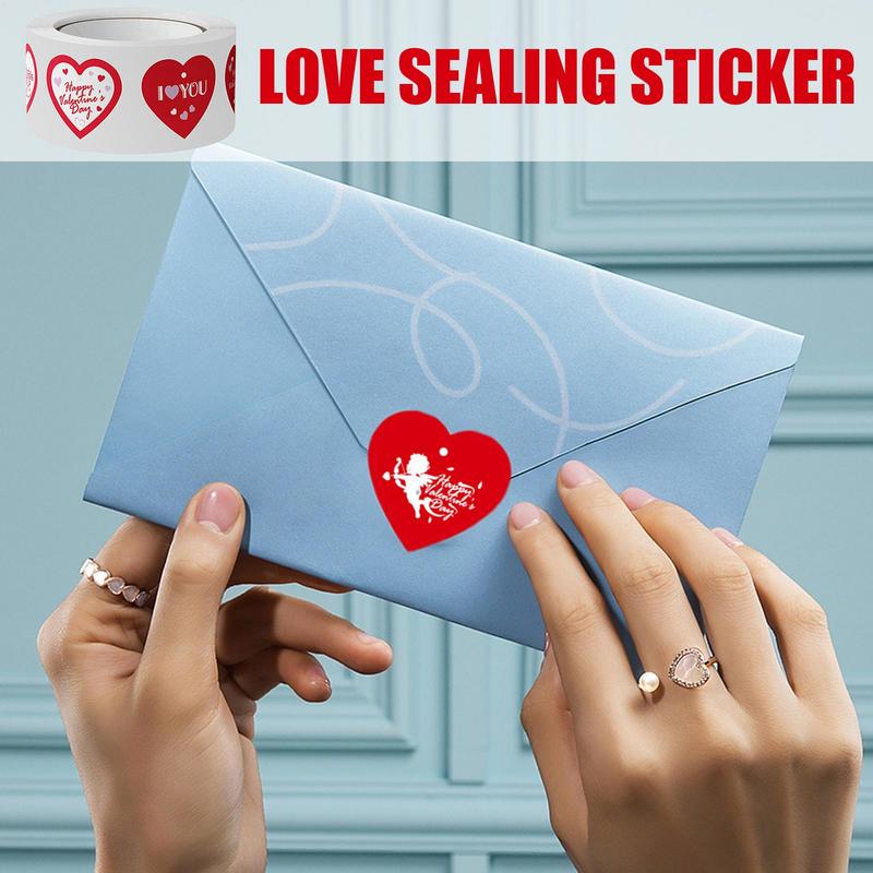 Wedding Envelopes - Valentine's Day Heart Stickers Roll Love