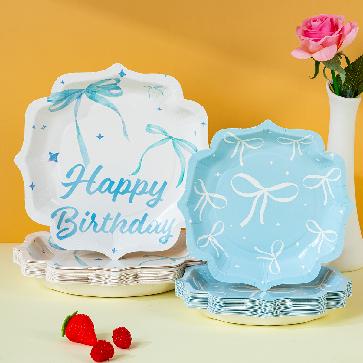 Wedding Supply Decor - Bow Birthday Theme Party Disposable Tableware