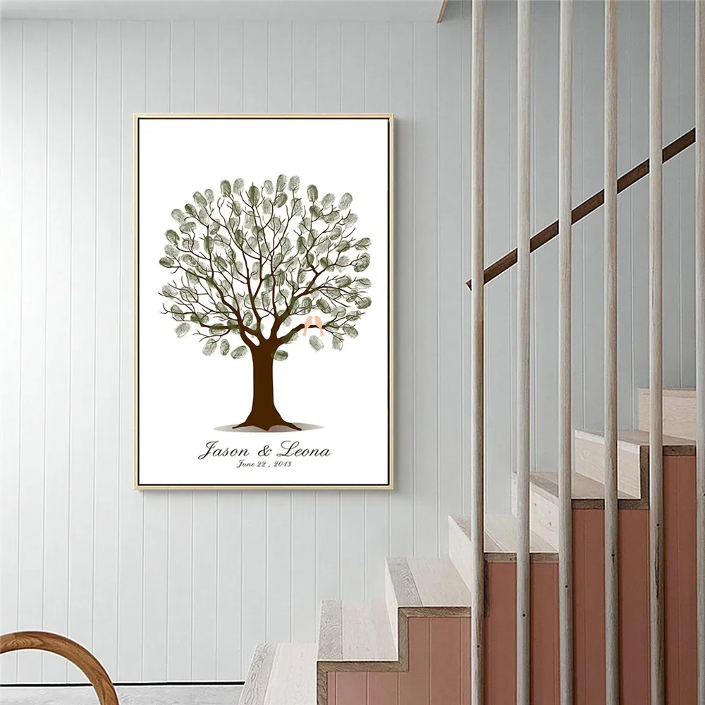 Personalized Guest Book - Personalized Wedding Guest Book Fingerprint Tree