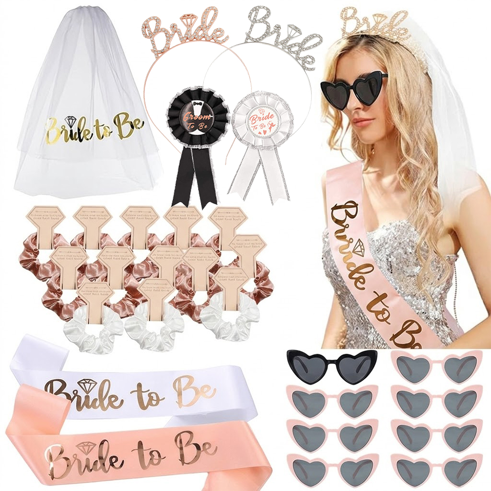 Wedding Supply Kit - Rose Gold Bachelorette Party Decor Kit
