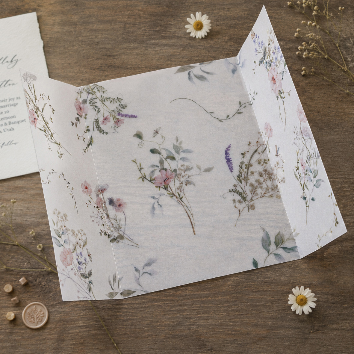20/50pcs Vellum Wrap with Wate - Wedding Envelopes avaliação e preço