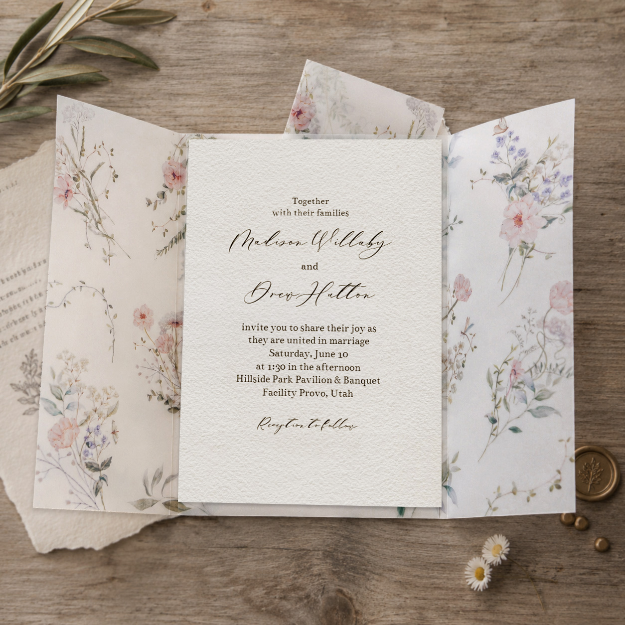 20/50pcs Vellum Wrap with Wate - Wedding Envelopes avaliação e preço