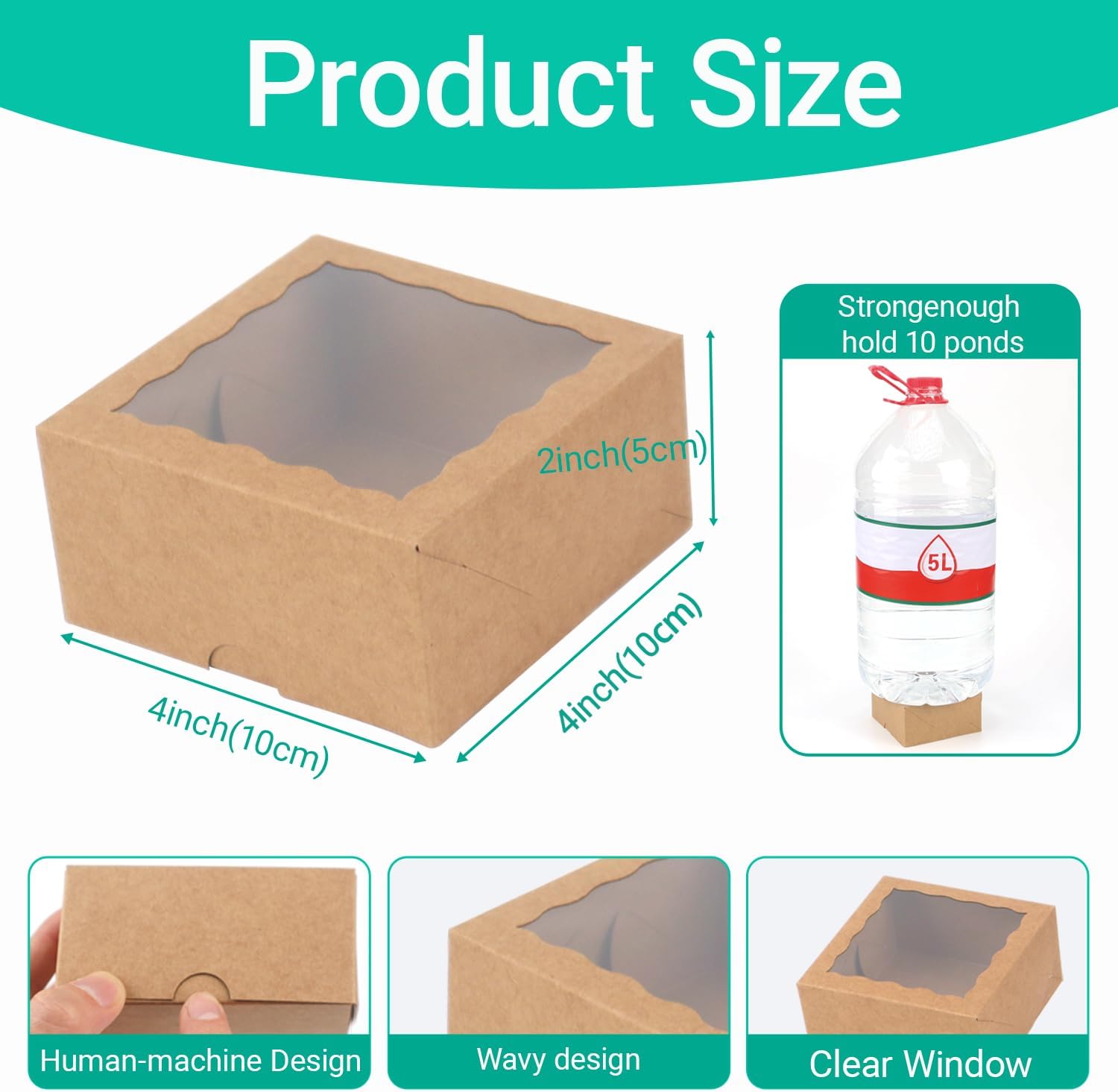 Bakery Boxes 50-Count 4x4x2 In - Wedding Favor Box avaliação e preço
