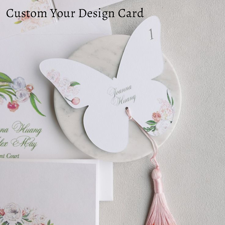 Custom Elegant Butterfly Menu  - Wedding Supply Business avaliação e preço