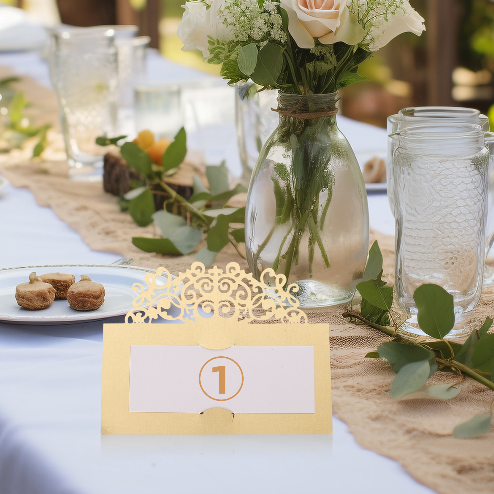 20Pcs Paper Tent Cards for Tab - Wedding Solution avaliação e preço