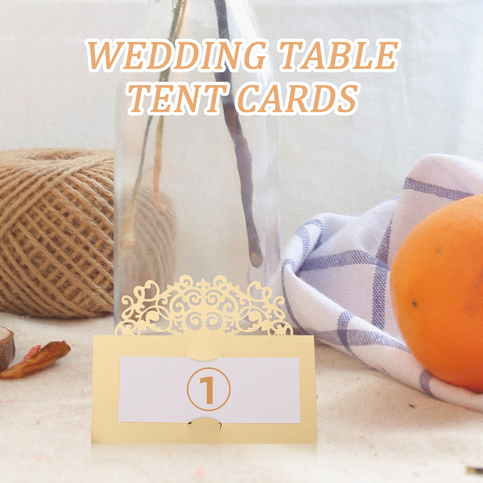 20Pcs Paper Tent Cards for Tab - Wedding Solution avaliação e preço