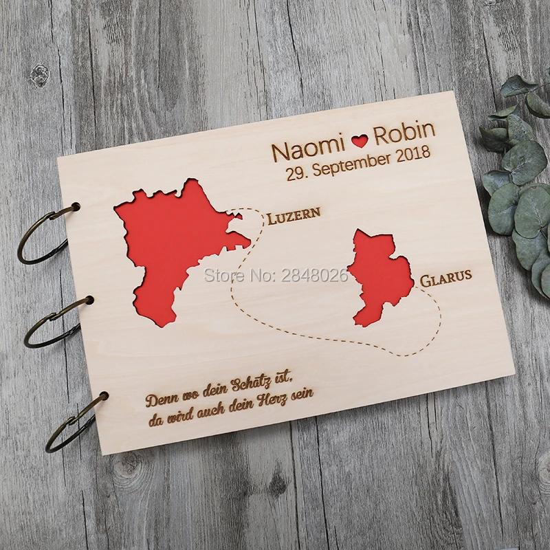 Rustic personalized wedding gu - Personalized Guest Book avaliação e preço