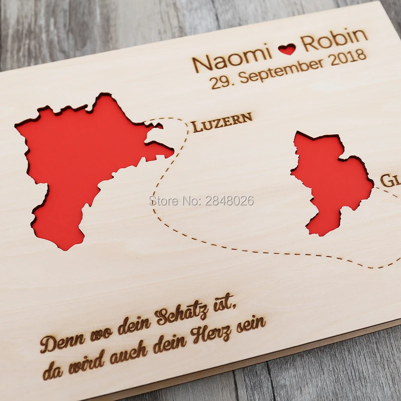 Rustic personalized wedding gu - Personalized Guest Book avaliação e preço