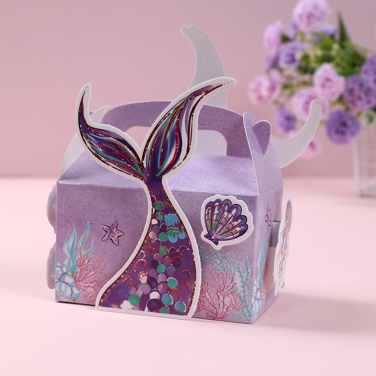 4pcs 3D Mermaid Tail Portable  - Wedding Favor Box avaliação e preço