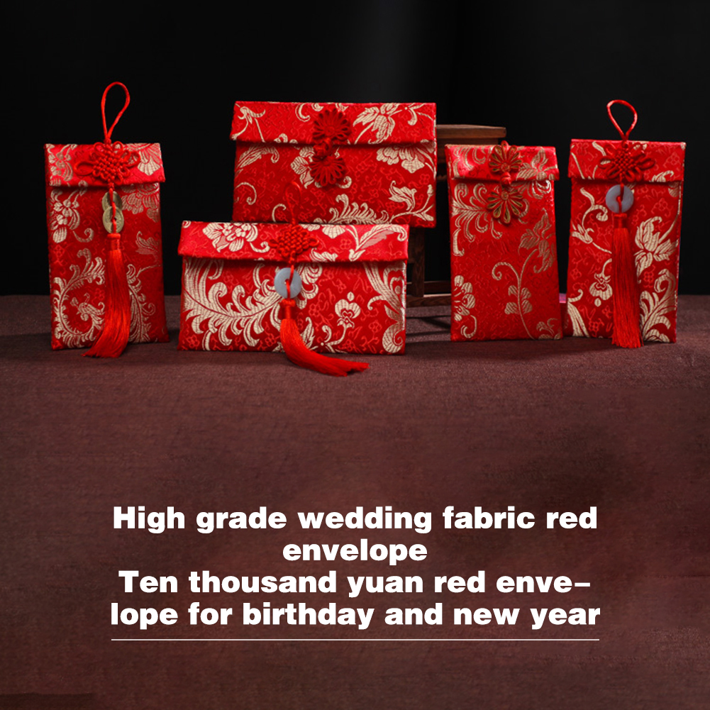 Chinese Style Brocade Red Enve - Wedding Envelopes avaliação e preço