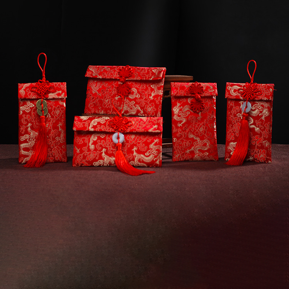 Chinese Style Brocade Red Enve - Wedding Envelopes avaliação e preço