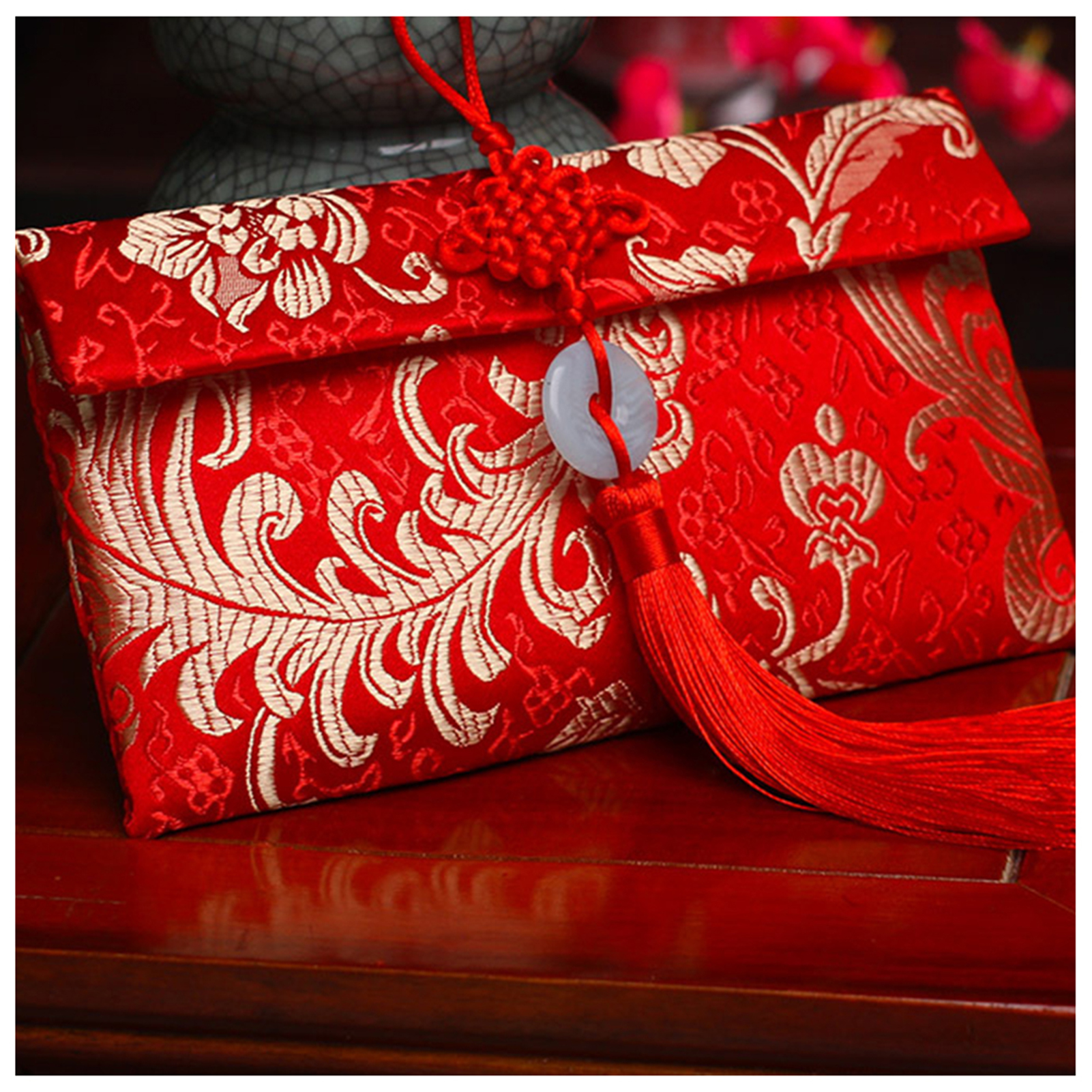 Chinese Style Brocade Red Enve - Wedding Envelopes avaliação e preço