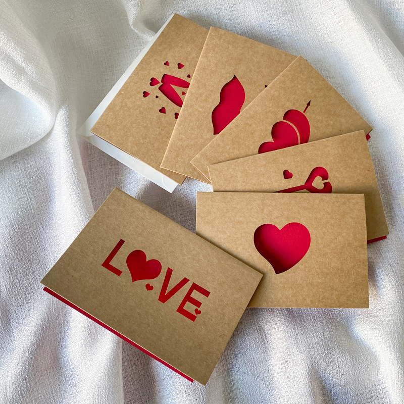 Love Gift Cards Red Kraft Pape - Wedding Supply Business avaliação e preço