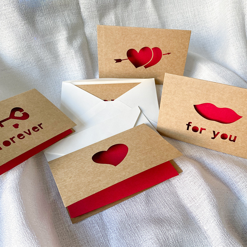 Love Gift Cards Red Kraft Pape - Wedding Supply Business avaliação e preço