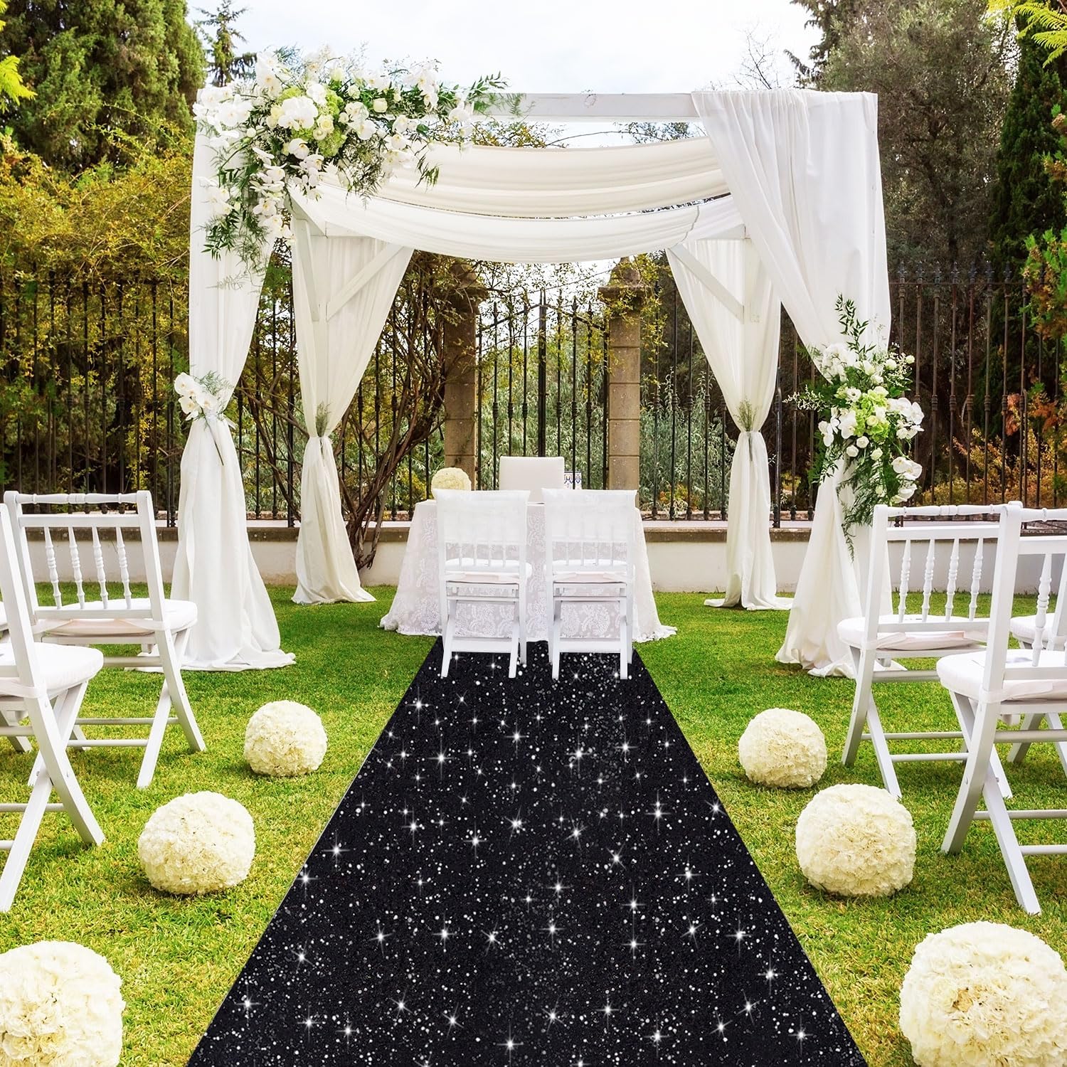 Black Wedding Aisle Runner Seq - Wedding Tap avaliação e preço
