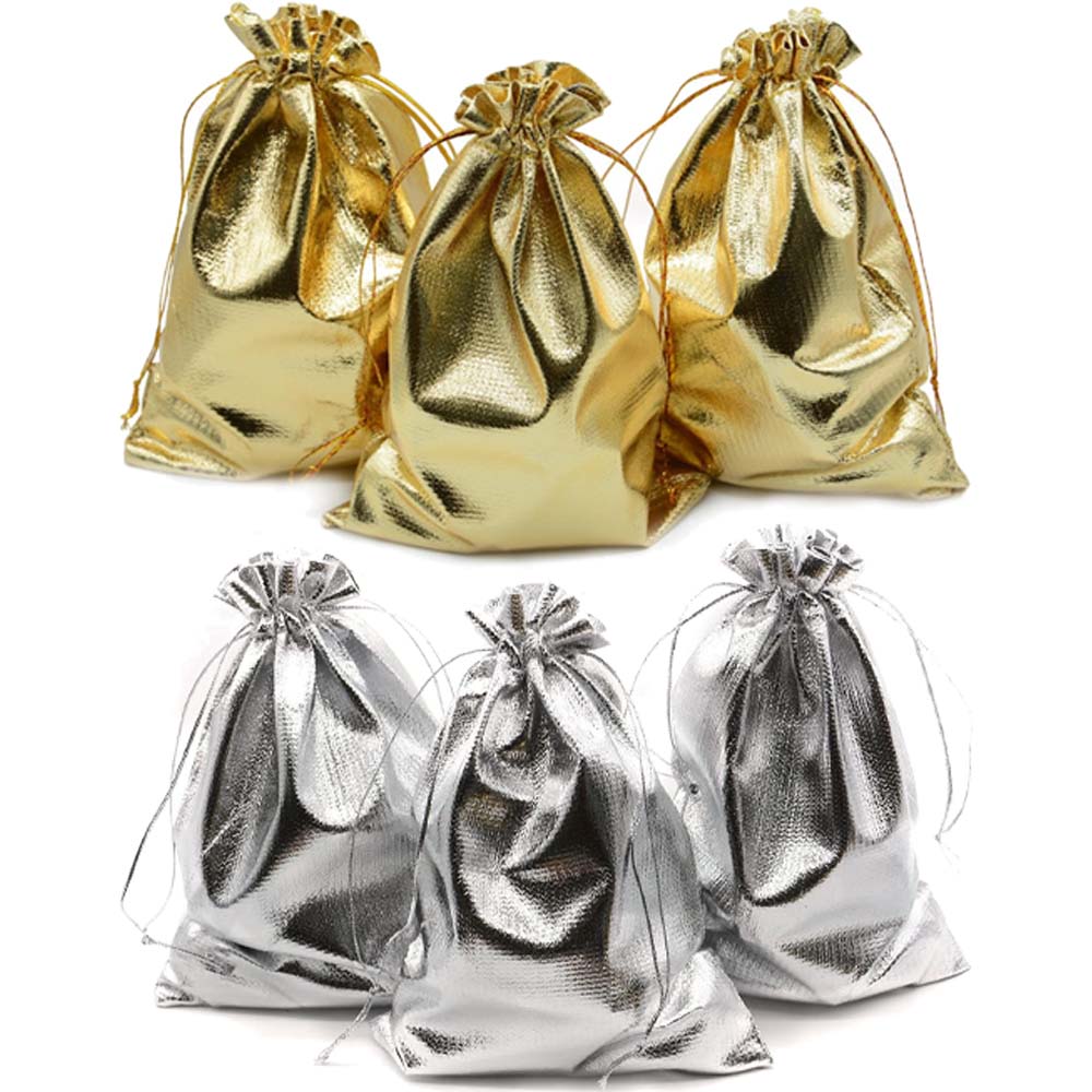 50Pcs Gold Silver Drawstring O - Wedding Supply Business avaliação e preço