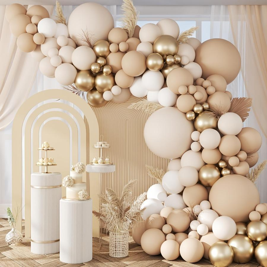102pcs White Sand Metallic Gol - Wedding Supply Kit avaliação e preço