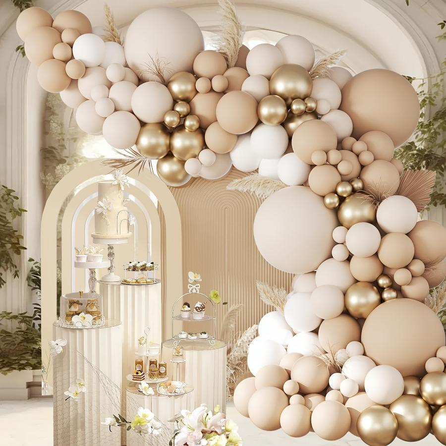 102pcs White Sand Metallic Gol - Wedding Supply Kit avaliação e preço