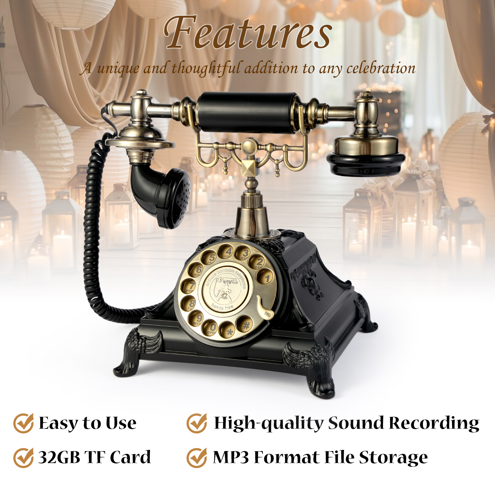 Audio message book phone weddi - Personalized Guest Book avaliação e preço