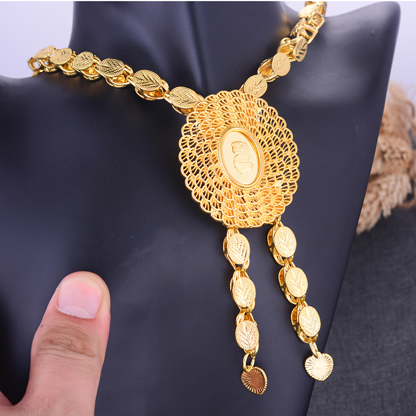 Dubai 24K Gold Color Jewelry S - Indian Wedding Supply avaliação e preço