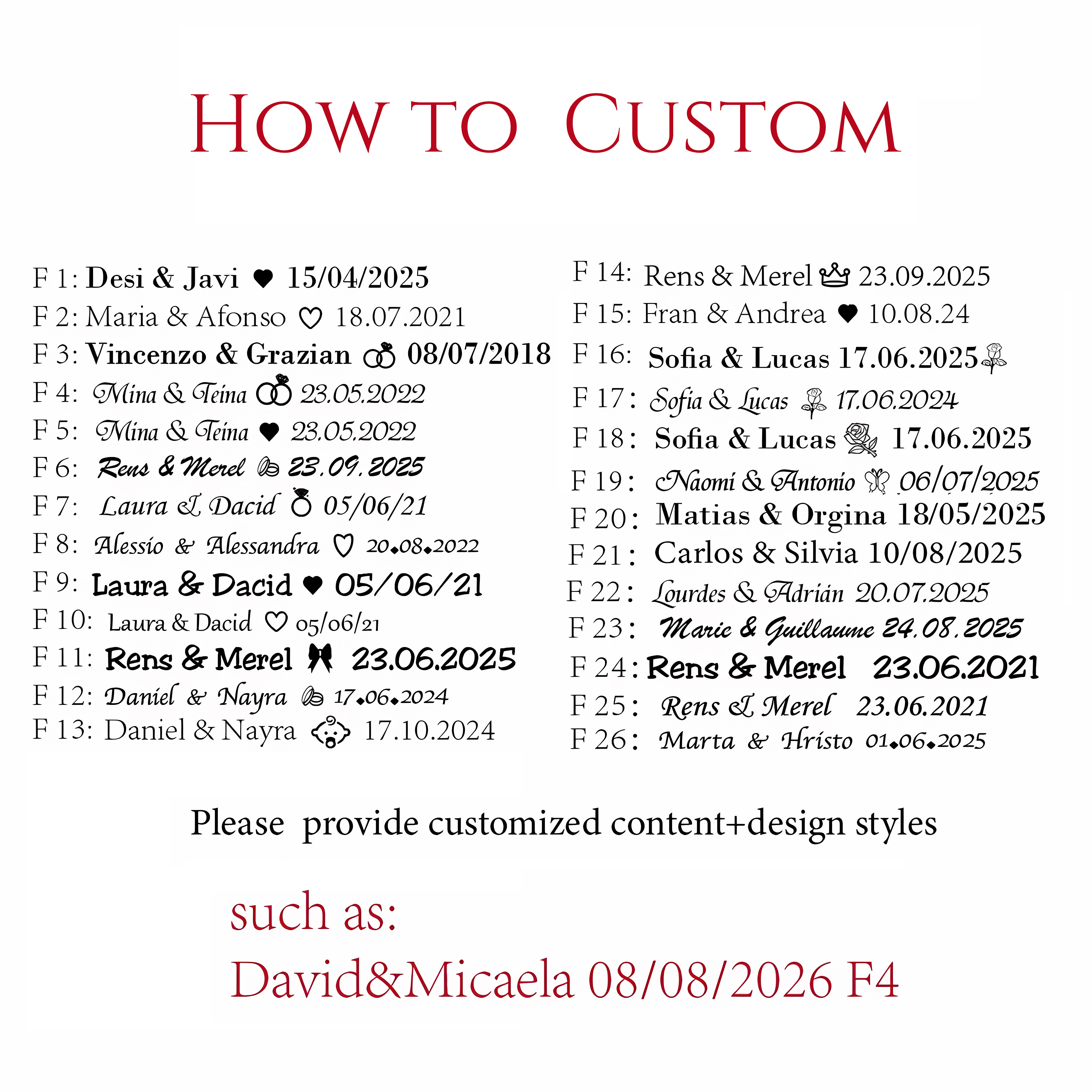 10-90pcs Personalized Engraved - Wedding Supply Bulk avaliação e preço