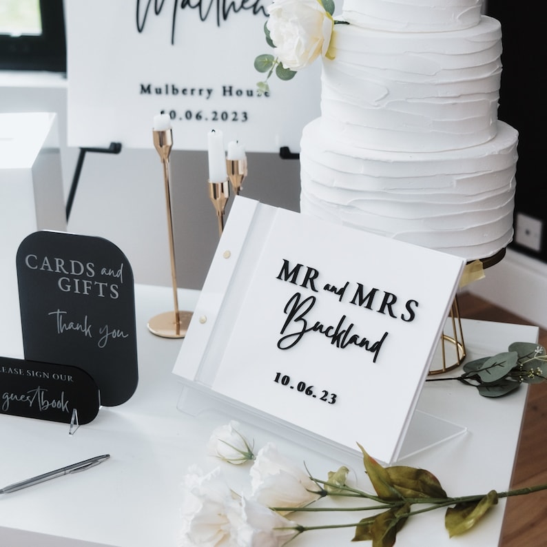 White Card Box for Wedding 3D  - Personalized Guest Book avaliação e preço