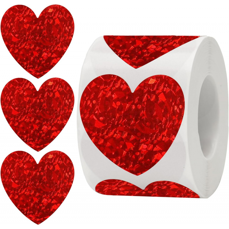 Heart Stickers - 500Pcs Valent - Wedding Envelopes avaliação e preço