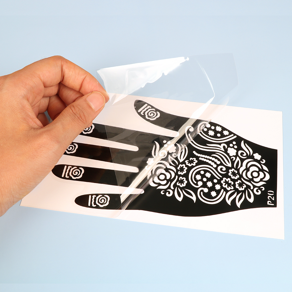 2pcs Henna Tattoo Stencils Tem - Indian Wedding Supply avaliação e preço