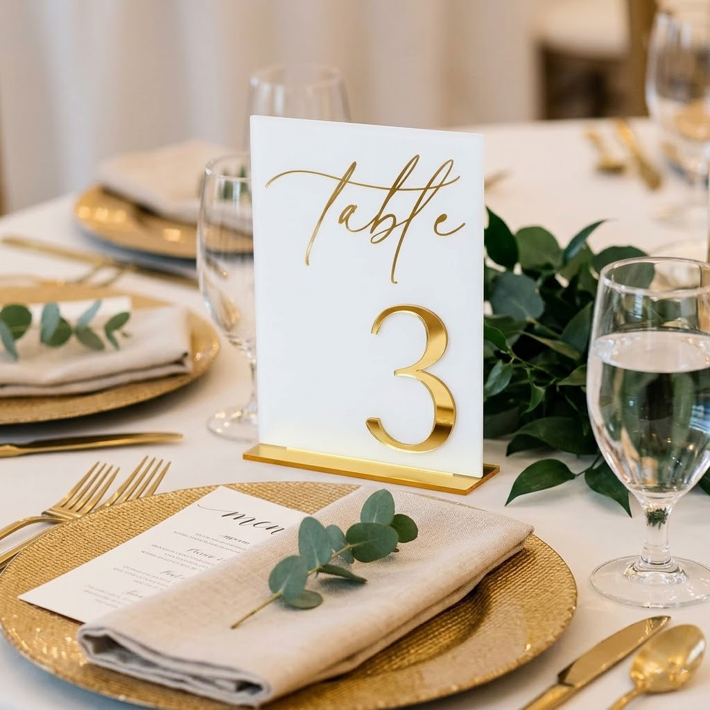 Wedding Table Numbers 1-10 wit - Table Number Gold avaliação e preço