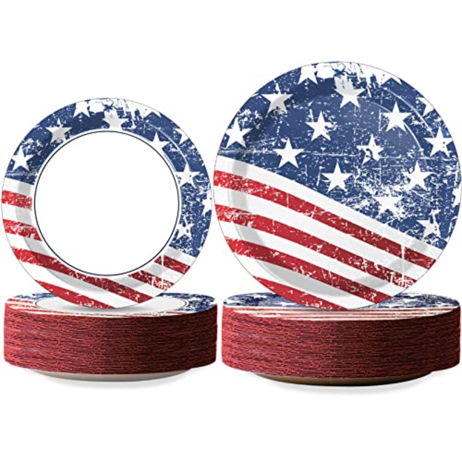 72pcs 4th of July Party Plates - Wedding Supply Kit avaliação e preço