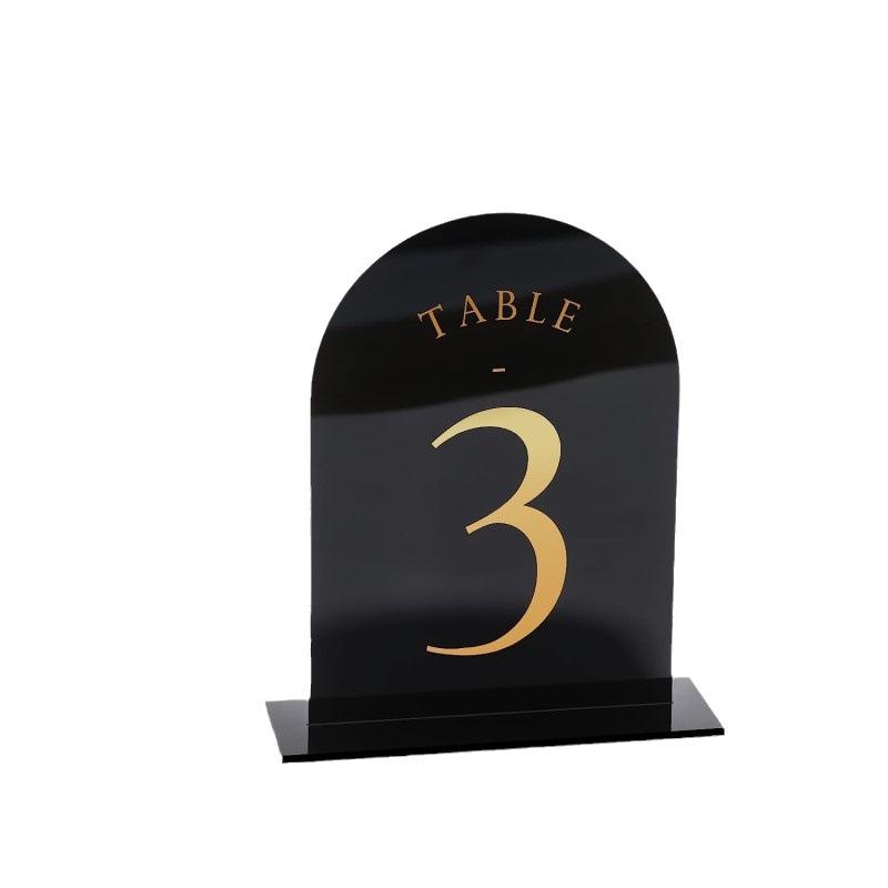 Arched Acrylic Table Numbers W - Table Number Gold avaliação e preço