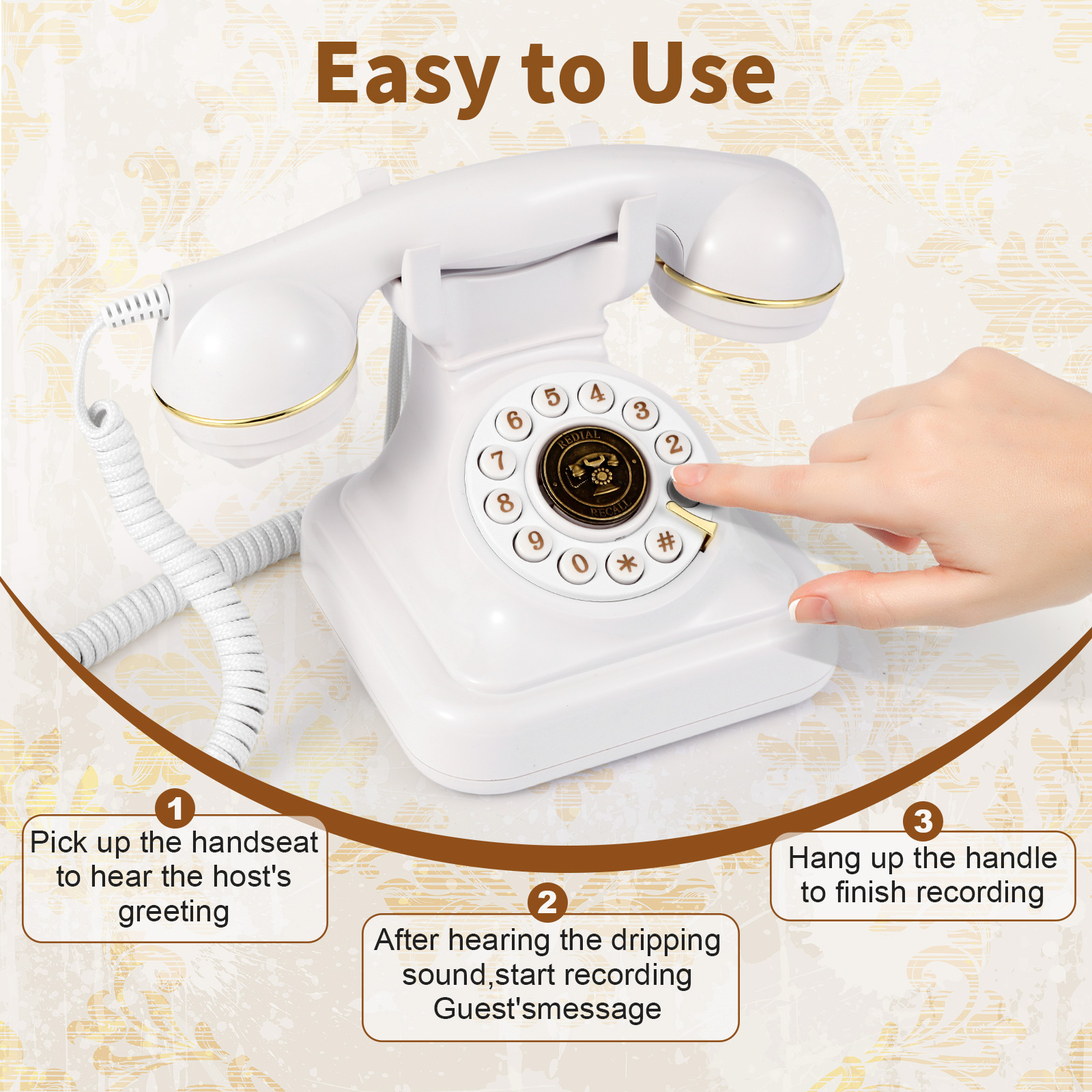 Audio guest book phone retro s - Personalized Guest Book avaliação e preço
