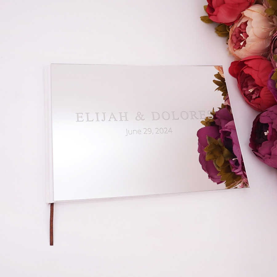 25x18cm Custom Horizontal Acry - Personalized Guest Book avaliação e preço