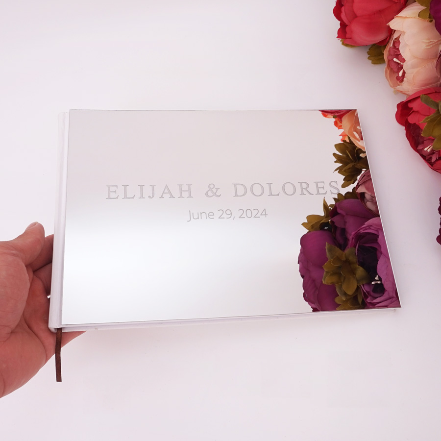 25x18cm Custom Horizontal Acry - Personalized Guest Book avaliação e preço