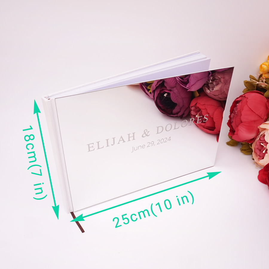 25x18cm Custom Horizontal Acry - Personalized Guest Book avaliação e preço