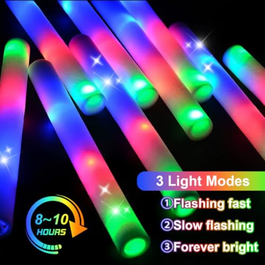 118PCS Foam Glow Sticks Bulk P - Wedding Supply Bulk avaliação e preço