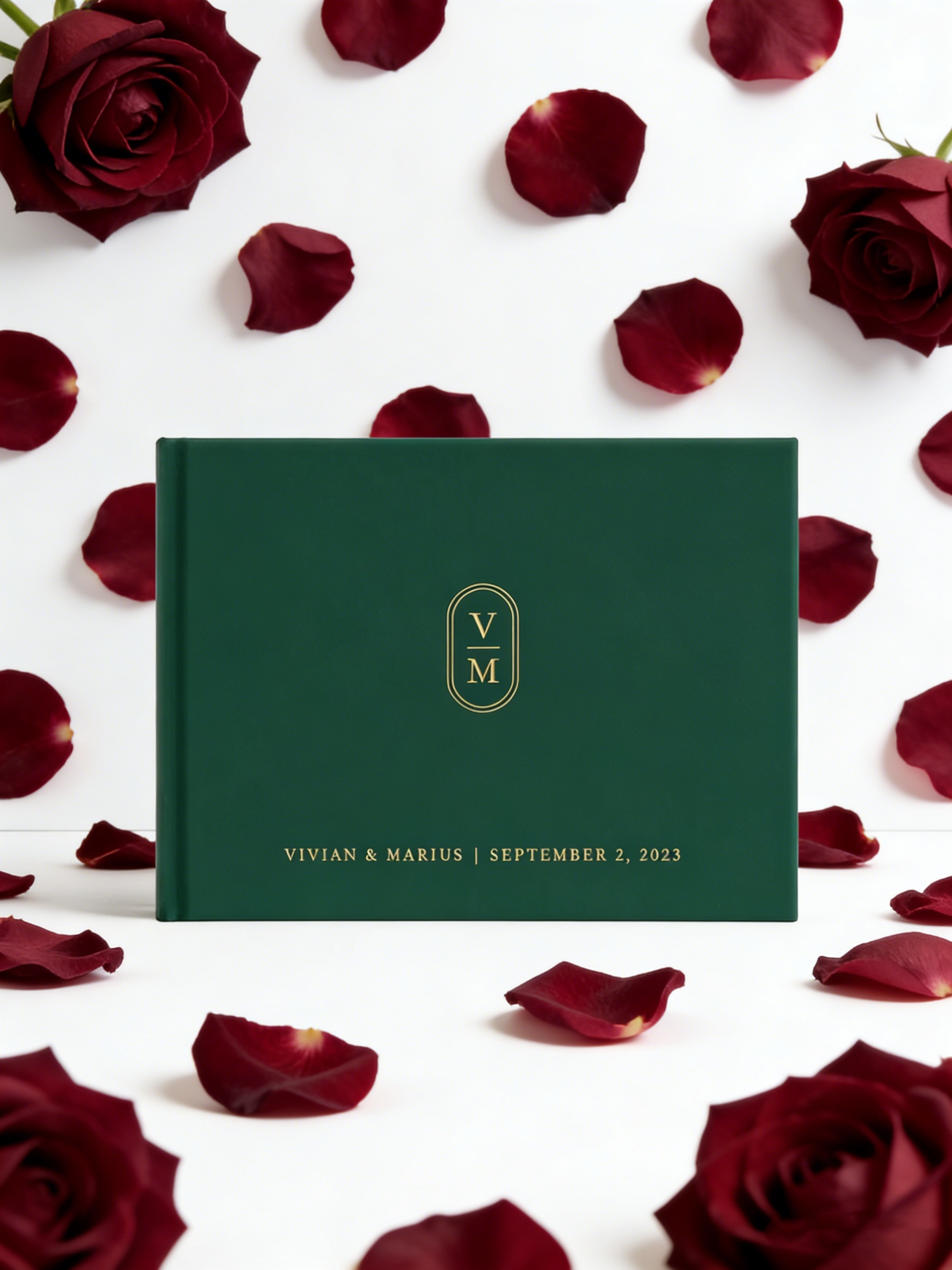 Custom Elegant Wedding Guest B - Personalized Guest Book avaliação e preço