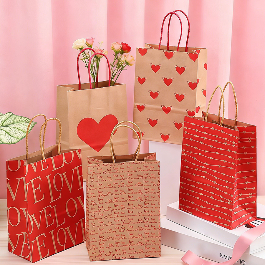 10pcs Yellow Kraft Paper Tote  - Wedding Party Supply Store avaliação e preço