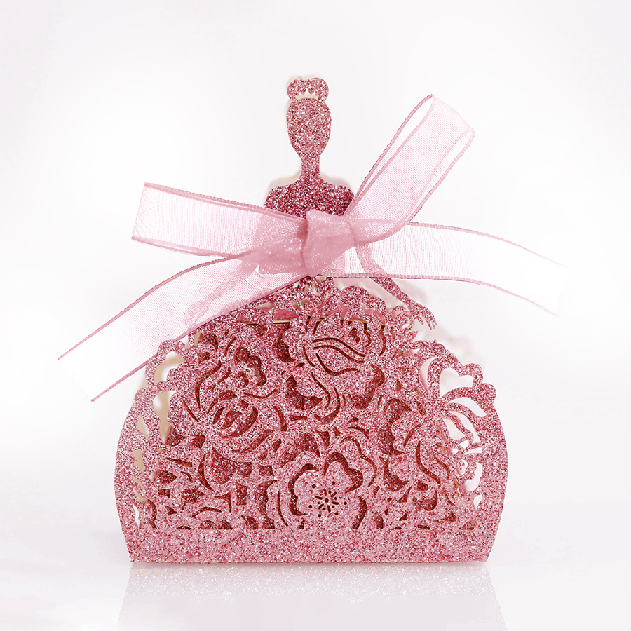 10Pcs/set Bride Flower Dresses - Wedding Favor Box avaliação e preço