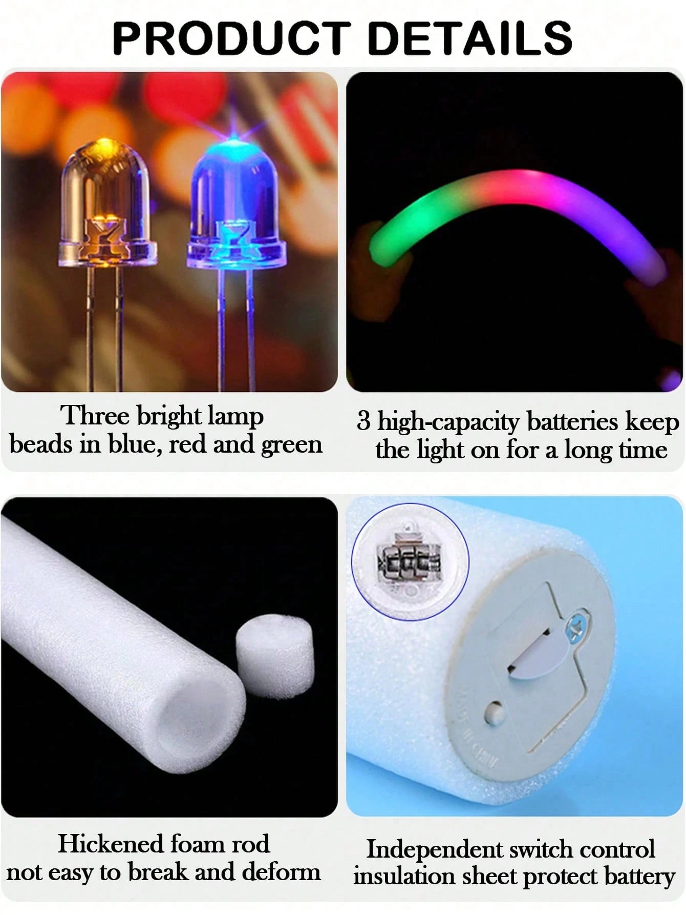 36 Foam Glow Sticks in Bulk, 3 - Wedding Supply Bulk avaliação e preço