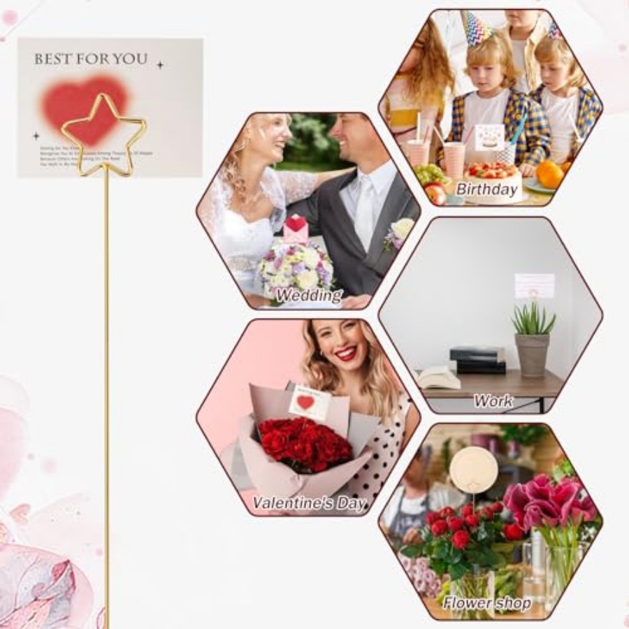 20Pcs Metal Floral Place Card  - Table Number Gold avaliação e preço