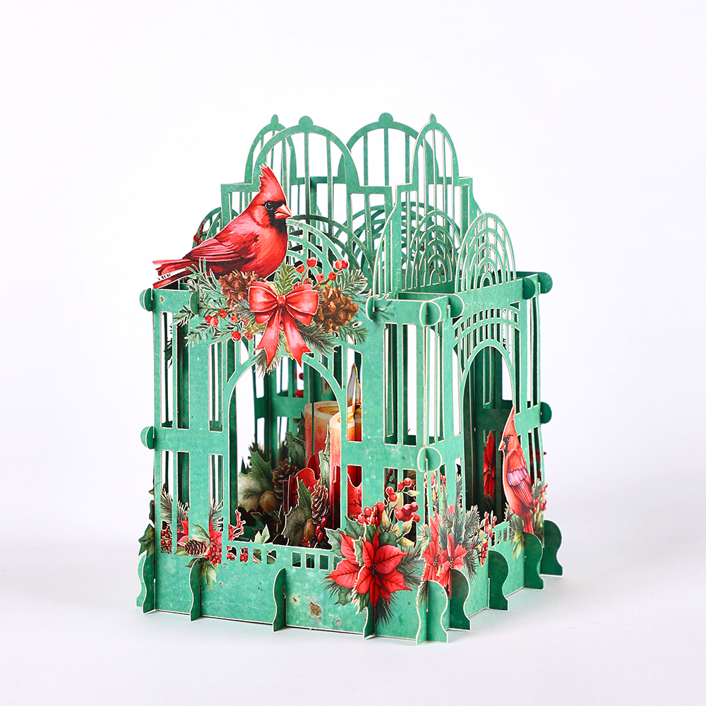 Christmas Poinsettia 3D Box Ca - Wedding Supply Business avaliação e preço
