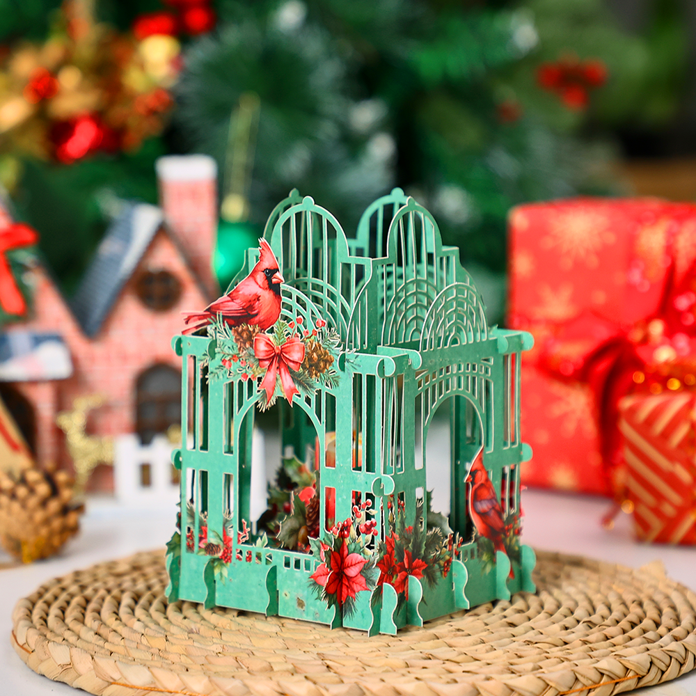 Christmas Poinsettia 3D Box Ca - Wedding Supply Business avaliação e preço