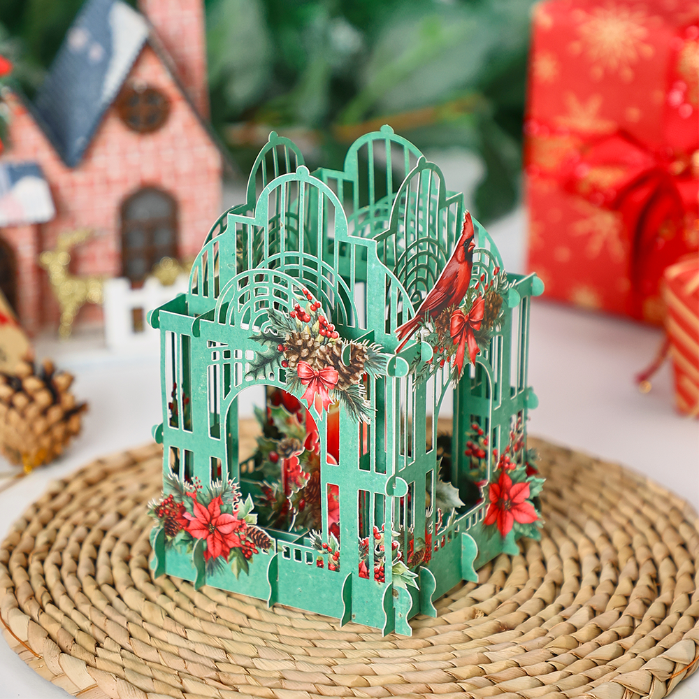 Christmas Poinsettia 3D Box Ca - Wedding Supply Business avaliação e preço