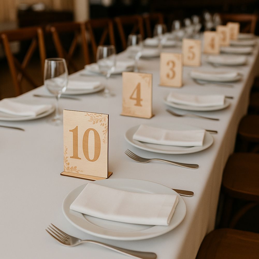 10pcs 1-10 Numbers Wooden Tabl - Table Number Gold avaliação e preço