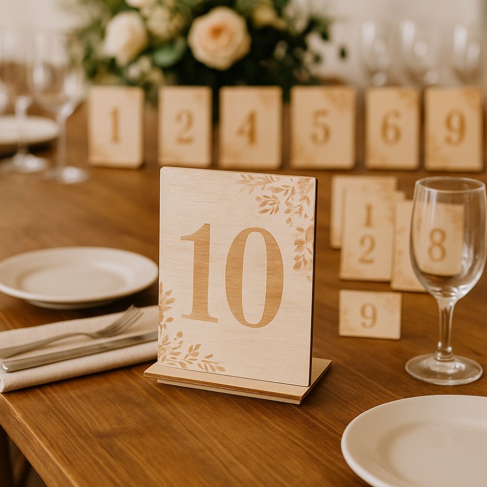10pcs 1-10 Numbers Wooden Tabl - Table Number Gold avaliação e preço