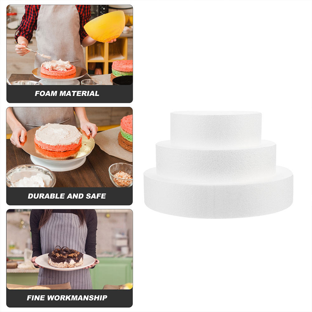 3Pcs Cake Dummy Foam Display W - Wedding Supply Decor avaliação e preço